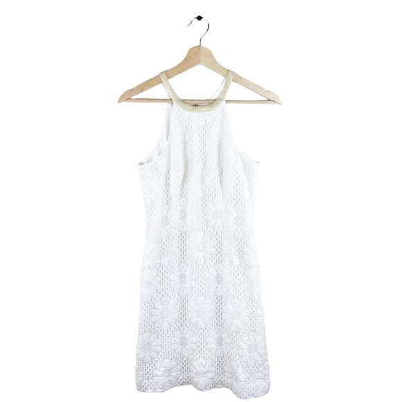 Lilly Pulitzer Dress Pearl Lace Shift Dress White Size 0 - Picture 1 of 7